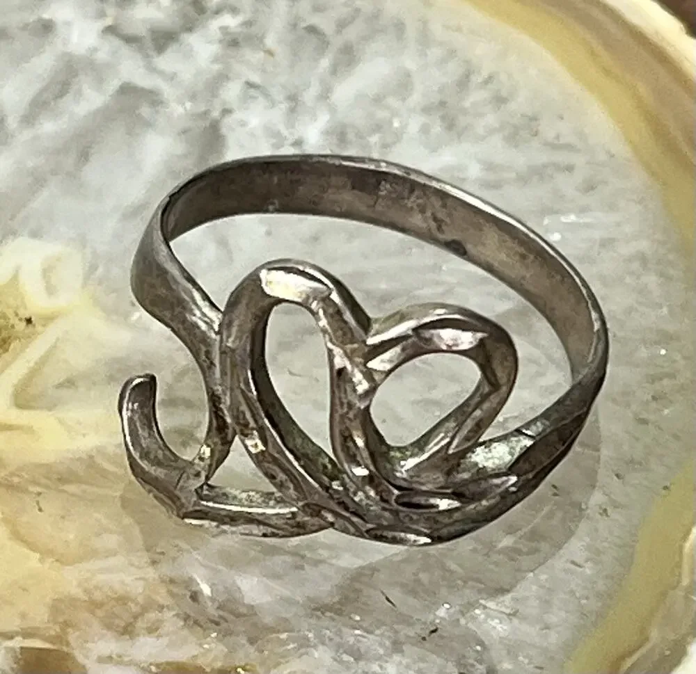 VTG Cheryl Wadsworth Hopi Sterling Silver Ring Handmade Native American Sz 8.5